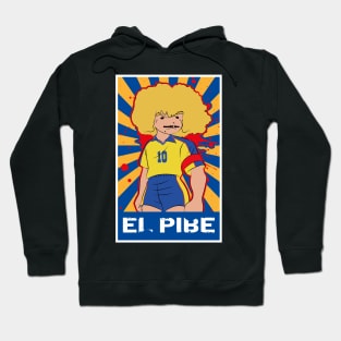 Colombian national El Pibe Valderrama Vintage Football Hoodie